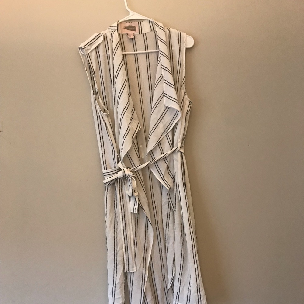 White & Black long vest